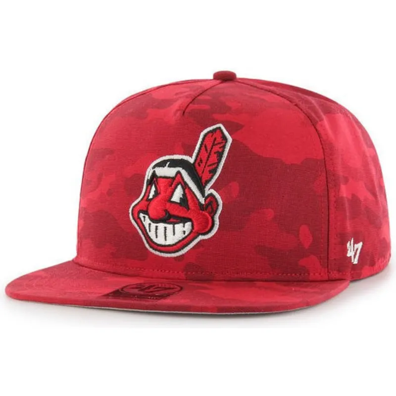kapa-ravna-maskirni-snapback-cleveland-indians-mlb-47-brand