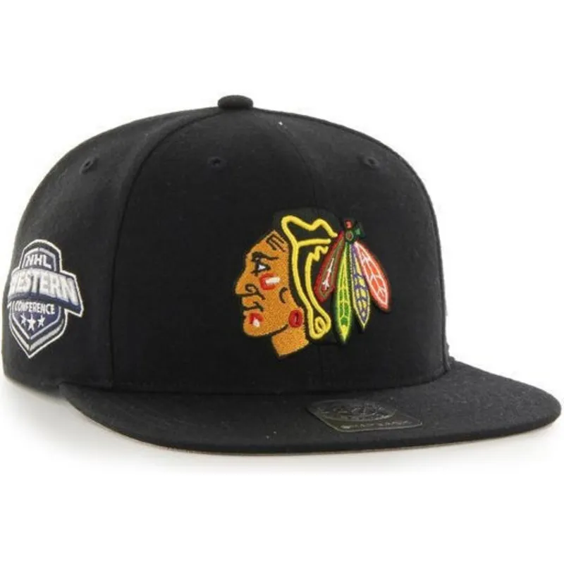 kapa-ravna-crna-snapback-chicago-blackhawks-nhl-47-brand