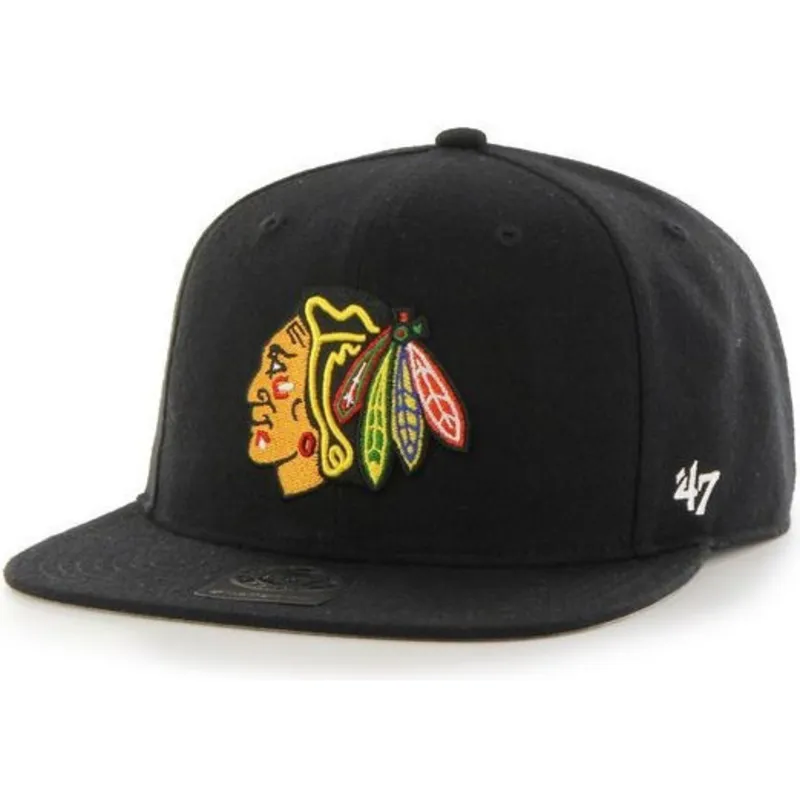 kapa-ravna-crna-snapback-chicago-blackhawks-nhl-47-brand