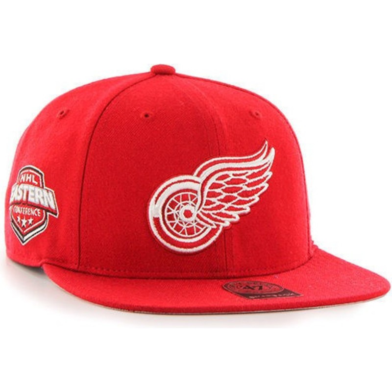 47-brand-flat-brim-detroit-red-wings-nhl-captain-red-snapback-cap