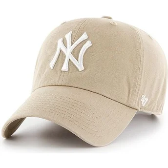 Kapa zaobljena bež podesiva traka New York Yankees MLB 47 Brand