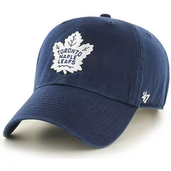 47 Brand Curved Brim Toronto Maple Leafs NHL Clean Up Navy Blue Cap