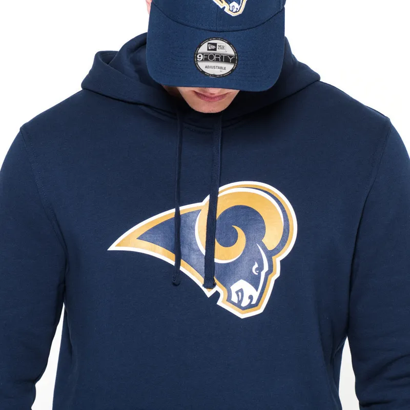 majice-s-kapuljacom-s-kapuljacom-plava-pullover-hoodie-los-angeles-rams-nfl-new-era