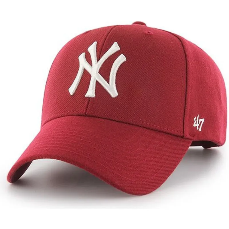 kapa-zaobljena-crvena-snapback-new-york-yankees-mlb-47-brand