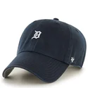 47-brand-curved-brim-detroit-tigers-mini-logo-mlb-clean-up-navy-blue-cap