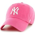 47-brand-curved-brim-new-york-yankees-mlb-clean-up-pink-cap