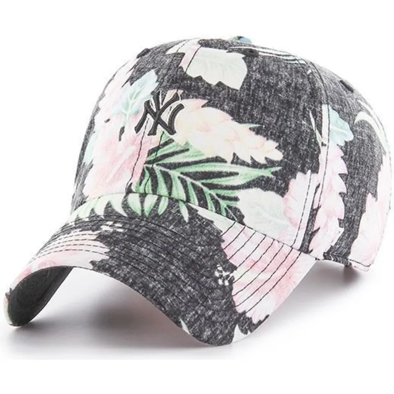 kapa-zaobljena-siva-podesiv-estampado-floral-new-york-yankees-mlb-47-brand