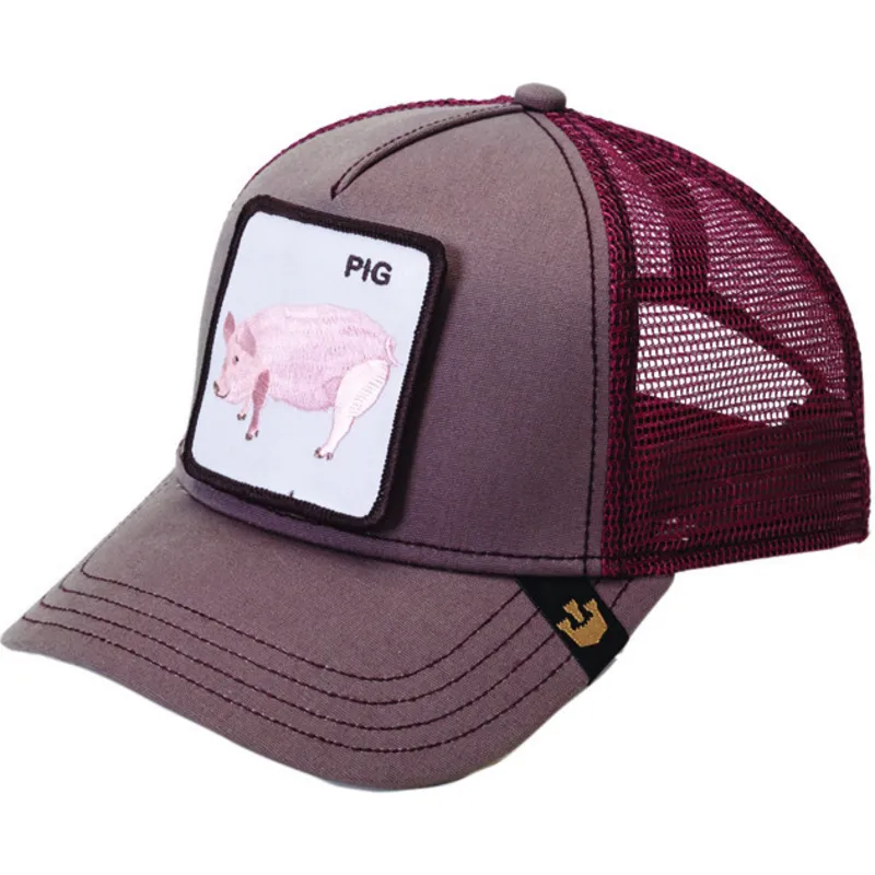 kapa-zaobljena-crvena-snapback-pig-the-farm-goorin-bros