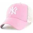 kapa-zaobljena-ruzicasta-snapback-new-york-yankees-mlb-47-brand