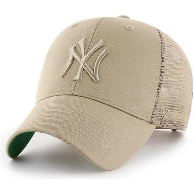 47-brand-beige-logo-new-york-yankees-mlb-mvp-branson-beige-trucker-hat