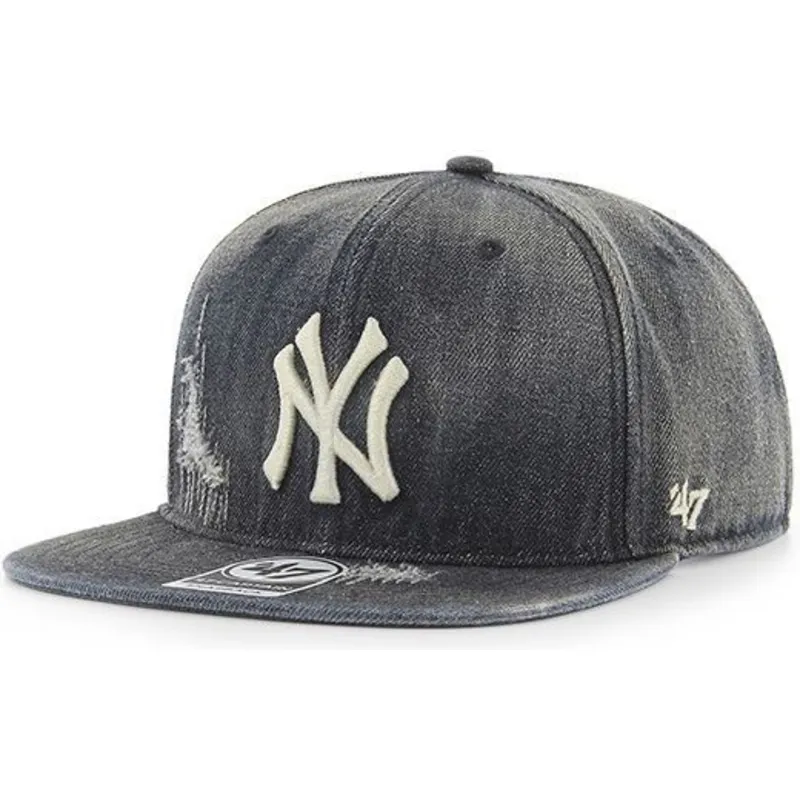 kapa-ravna-crna-snapback-vaquero-new-york-yankees-mlb-47-brand