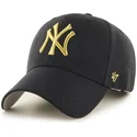 cap-zaobljena-black-adjustable-strap-oro-new-york-yankees-mlb-47-brand