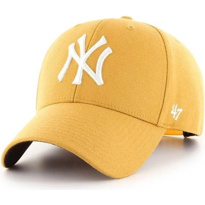 kapa-zaobljena-zuta-snapback-new-york-yankees-mlb-47-brand
