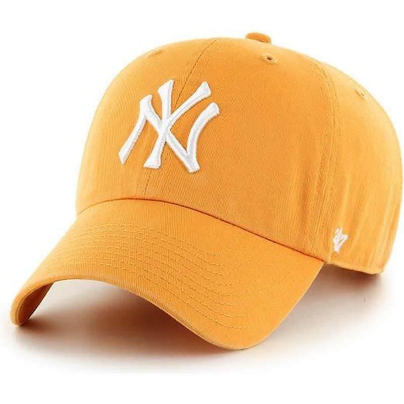 47-brand-curved-brim-new-york-yankees-clean-up-yellow-cap