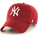 kapa-zaobljena-crvena-podesiva-traka-new-york-yankees-mlb-47-brand