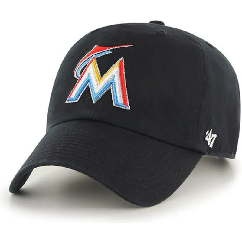 kapa-zaobljena-crna-podesiv-miami-marlins-mlb-47-brand