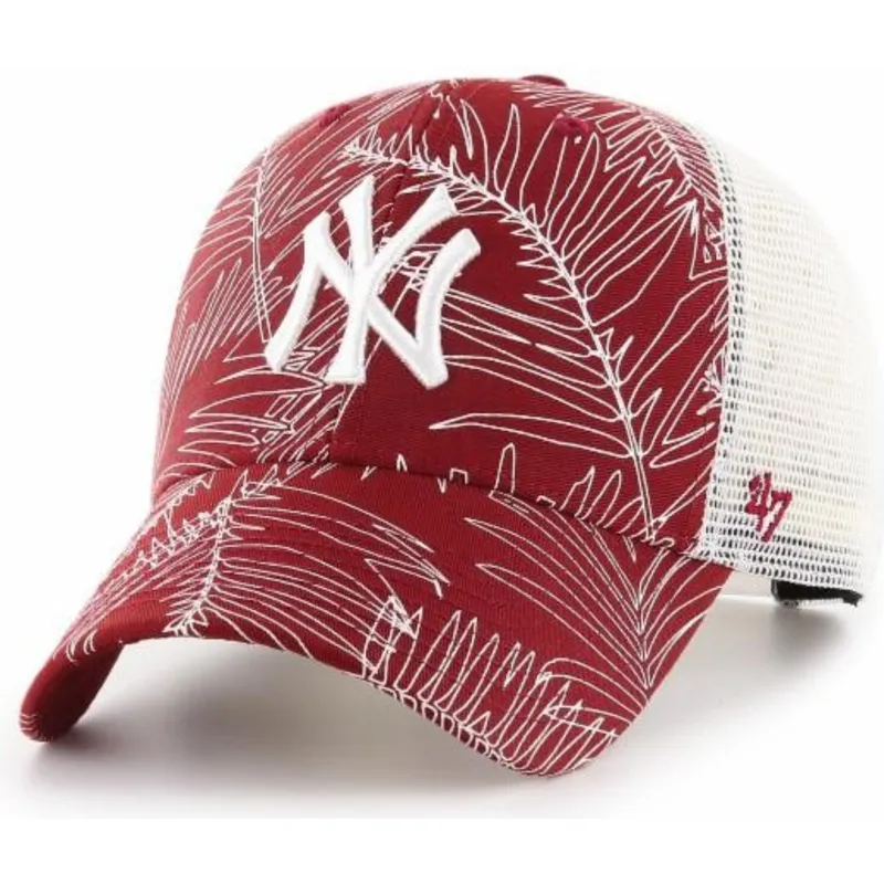 kapa-zaobljena-crvena-snapback-new-york-yankees-mlb-47-brand