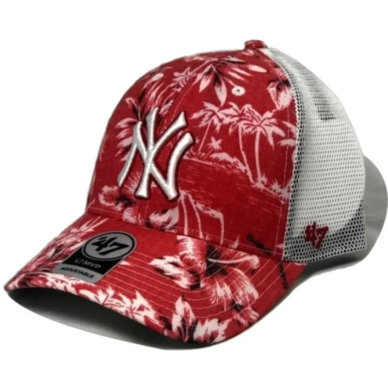 kapa-zaobljena-crvena-snapback-new-york-yankees-mlb-47-brand