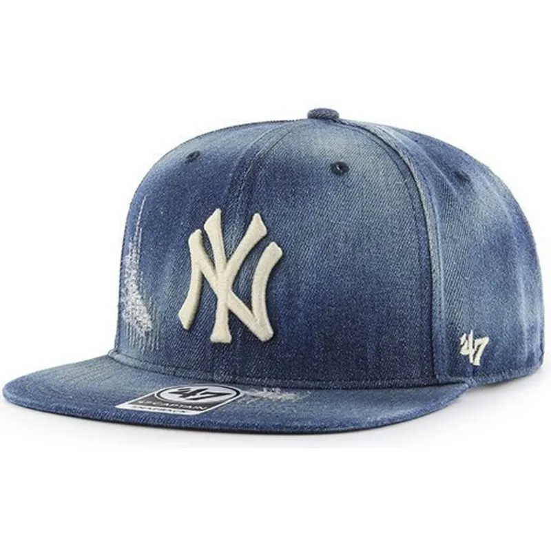 kapa-ravna-mornarsko-plava-snapback-vaquero-new-york-yankees-mlb-47-brand kapa-ravna-mornarsko-plava-snapback-vaquero-new-york-yankees-mlb-47-brand