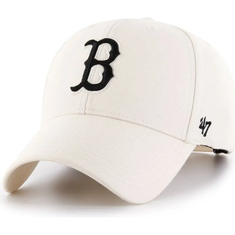 kapa-zaobljena-krem-snapback-boston-red-sox-mlb-47-brand