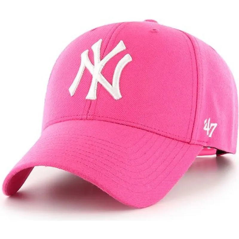 cap-zaobljena-pink-snapback-magenta-new-york-yankees-mlb-47-brand cap-zaobljena-pink-snapback-magenta-new-york-yankees-mlb-47-brand
