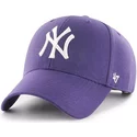 47-brand-curved-brim-new-york-yankees-mlb-mvp-purple-snapback-cap