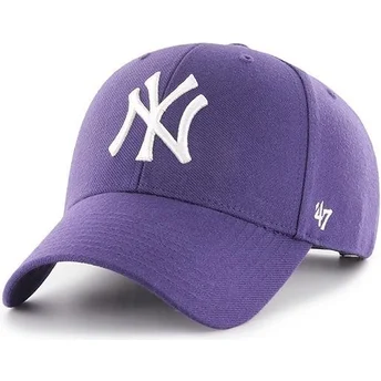 Kapa zaobljena ljubičasta snapback New York Yankees MLB 47 Brand