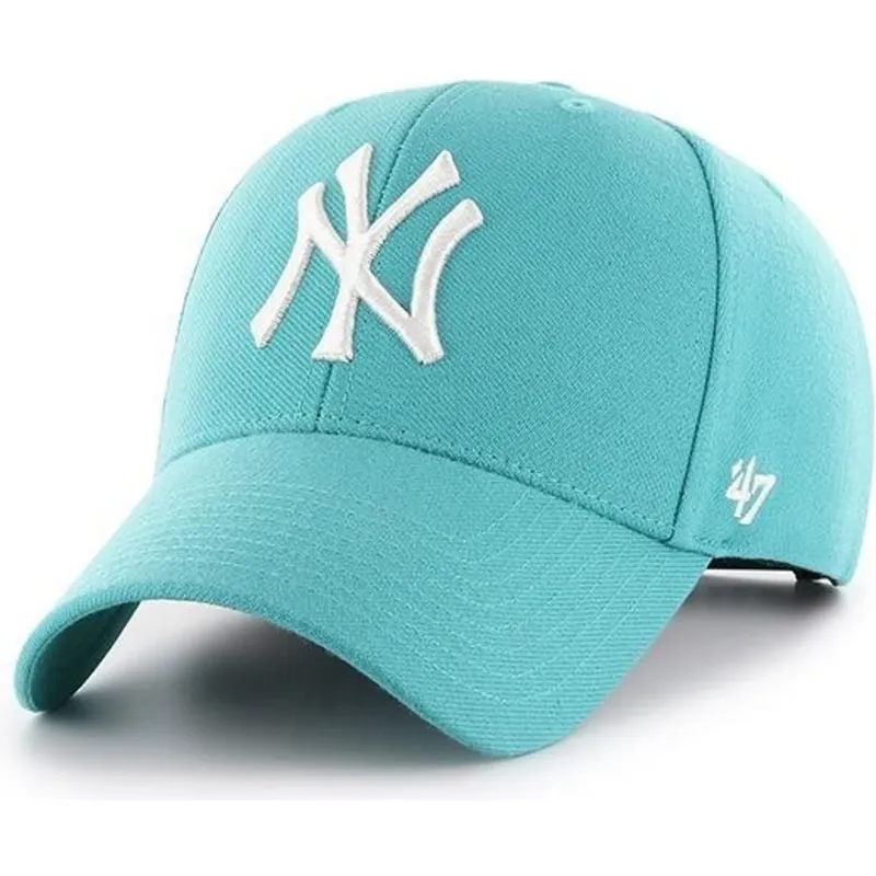 kapa-zaobljena-zelena-snapback-turquesa-new-york-yankees-mlb-47-brand