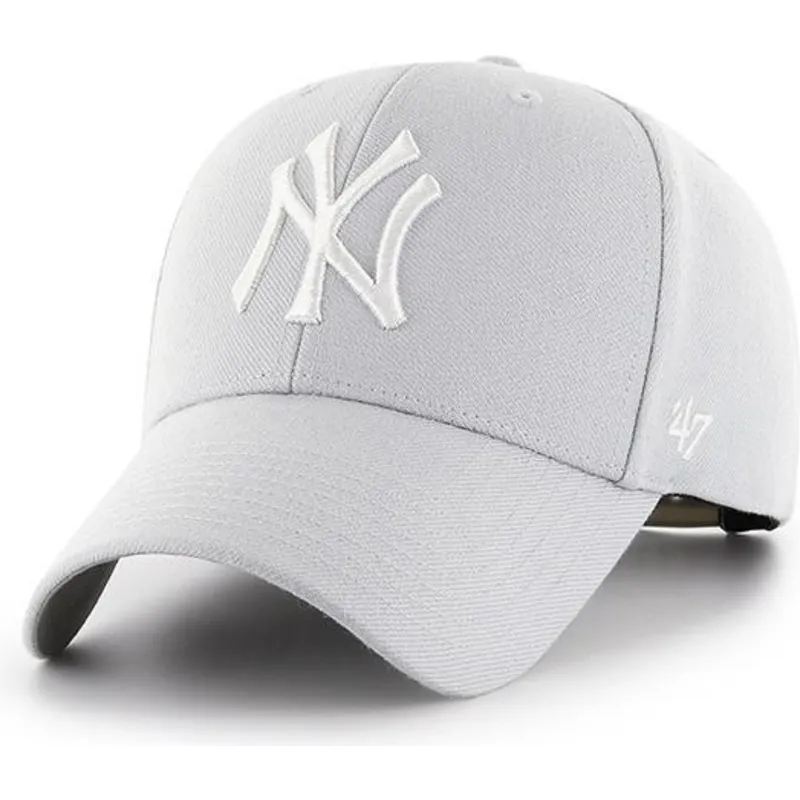 kapa-zaobljena-siva-snapback-plata-new-york-yankees-mlb-47-brand