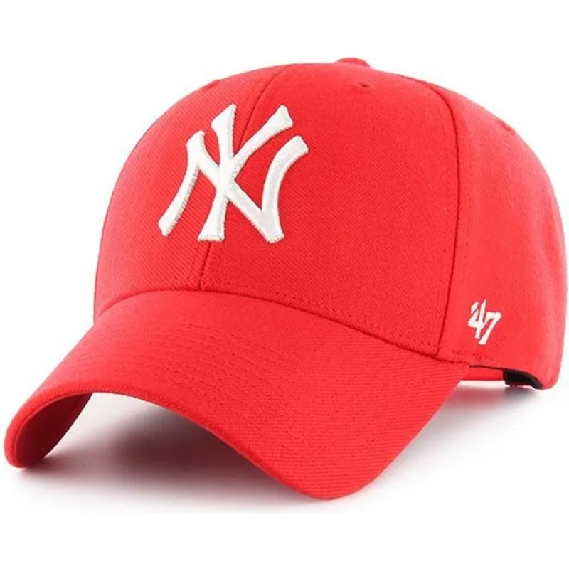kapa-zaobljena-crvena-snapback-new-york-yankees-mlb-47-brand
