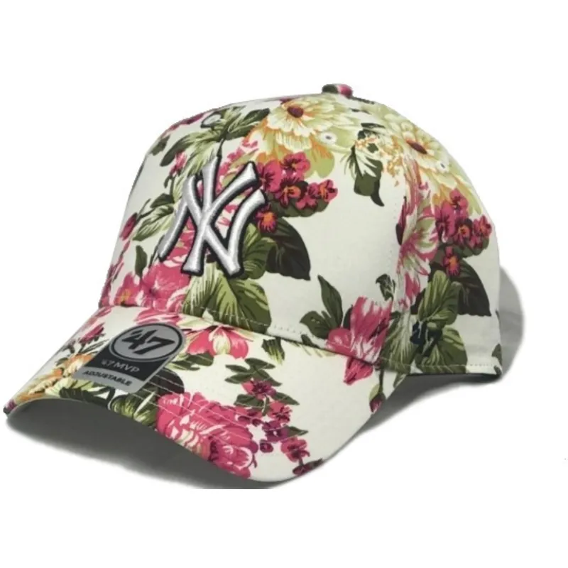 kapa-zaobljena-visebojno-podesiv-estampado-floral-new-york-yankees-mlb-47-brand