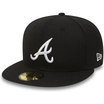 Kapa ravna crna prilagođena 59FIFTY Essential Atlanta Braves MLB New Era