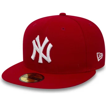 Kapa ravna crvena prilagođena 59FIFTY Essential New York Yankees MLB New Era