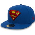 new-era-flat-brim-59fifty-superman-character-essential-warner-bros-blue-fitted-cap
