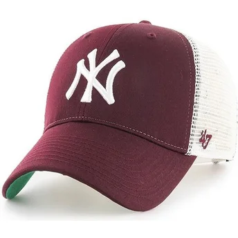 kapa-zaobljena-crvena-snapback-new-york-yankees-mlb-47-brand