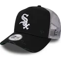kapa-zaobljena-crna-snapback-distressed-a-frame-chicago-white-sox-mlb-new-era