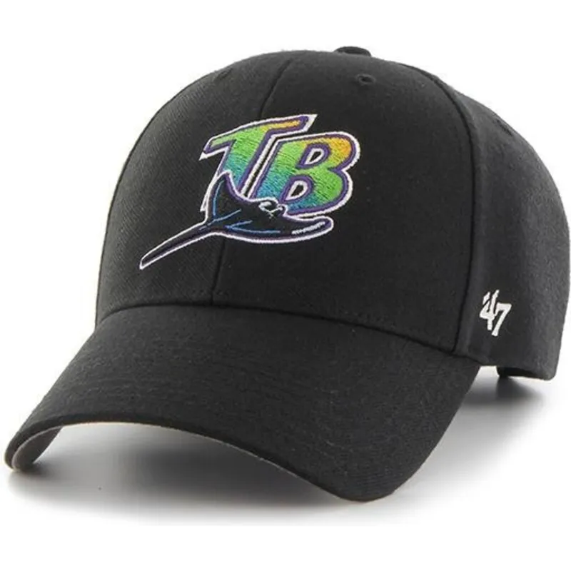 kapa-zaobljena-crna-podesiv-tampa-bay-rays-mlb-47-brand