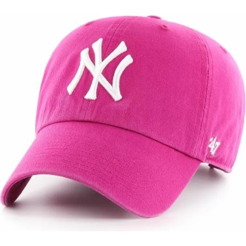 kapa-zaobljena-ruzicasta-podesiv-orquidea-new-york-yankees-mlb-47-brand