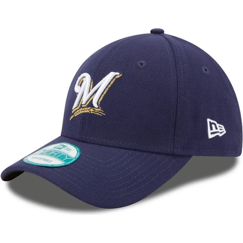 kapa-zaobljena-mornarsko-plava-podesiv-9forty-the-league-milwaukee-brewers-mlb-new-era