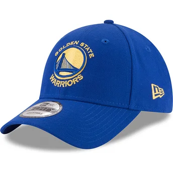 new-era-curved-brim-9forty-the-league-golden-state-warriors-nba-blue-adjustable-cap