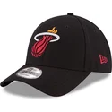 cap-zaobljena-black-adjustable-strap-9forty-the-league-miami-heat-nba-new-era