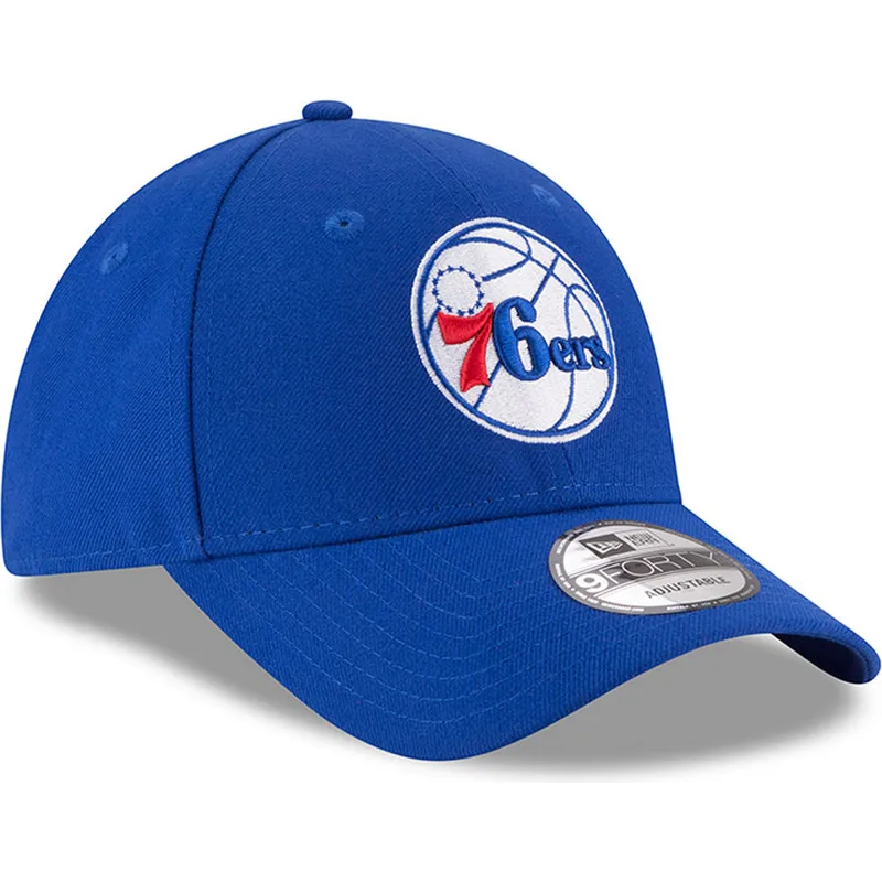 kape-zaobljena-plava-podesiva-traka-9forty-the-league-philadelphia-76ers-nba-new-era