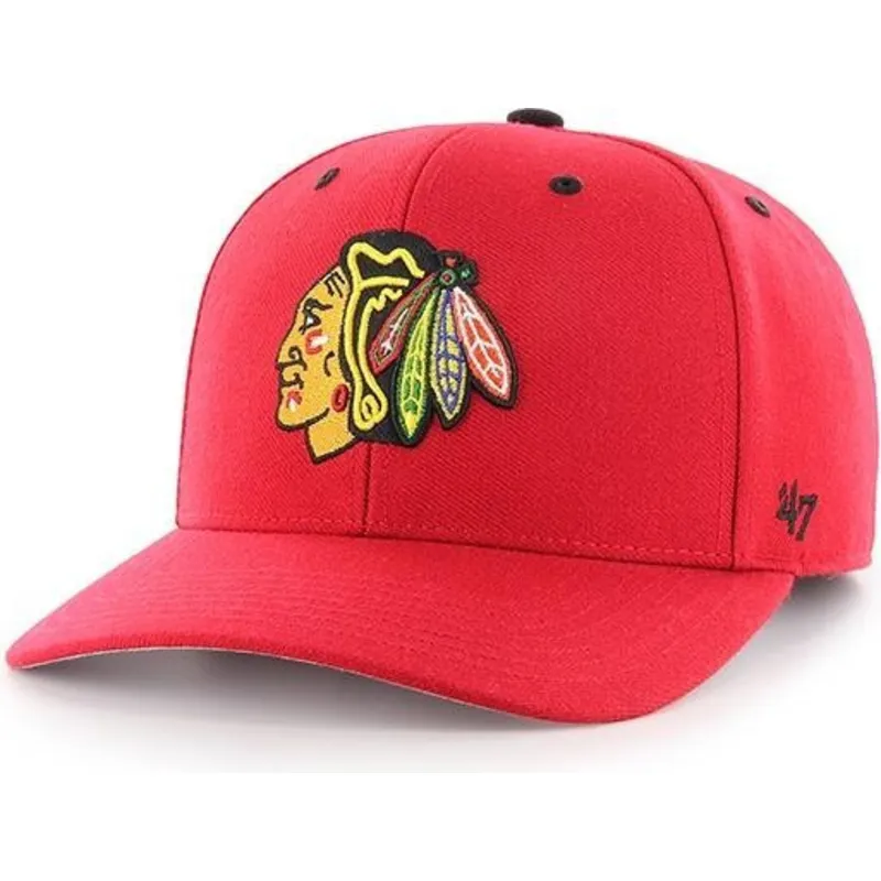 kapa-zaobljena-crvena-podesiv-chicago-blackhawks-nhl-47-brand