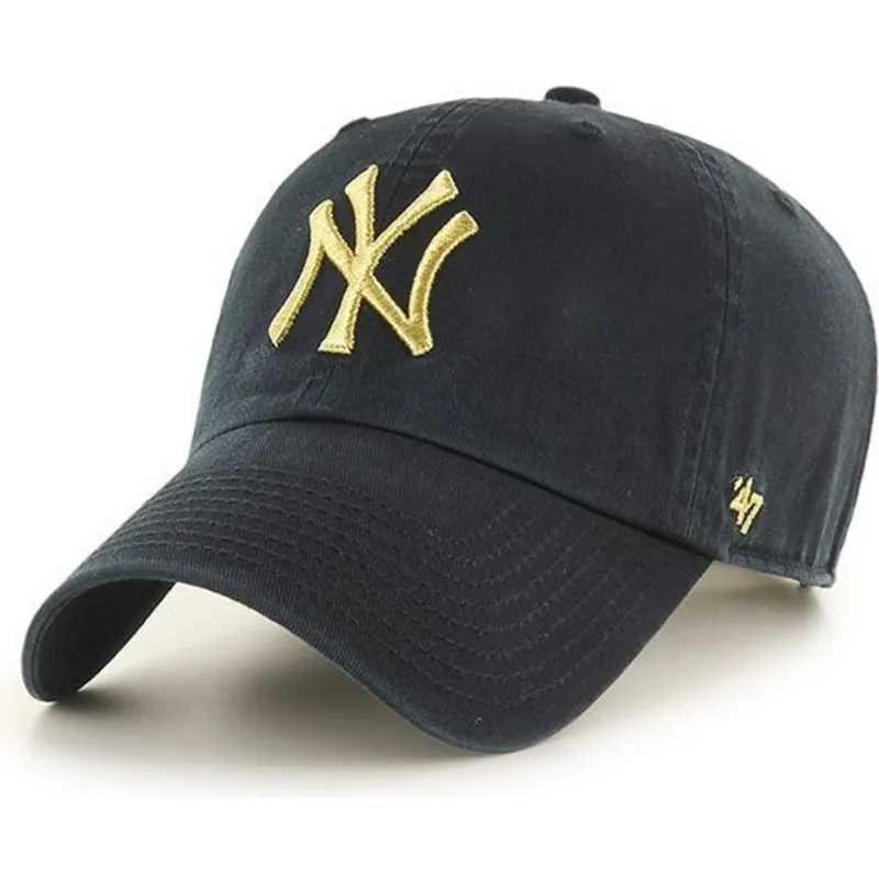 kapa-zaobljena-crna-podesiv-oro-new-york-yankees-mlb-47-brand
