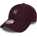 kapa-zaobljena-crvena-podesiv-oro-9forty-melton-new-york-yankees-mlb-new-era