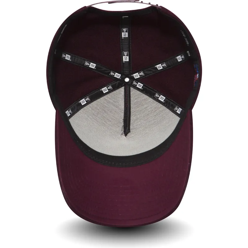 kapa-zaobljena-crvena-podesiv-9forty-melton-a-frame-new-york-yankees-mlb-new-era