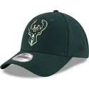 cap-zaobljena-green-adjustable-strap-9forty-the-league-milwaukee-bucks-nba-new-era