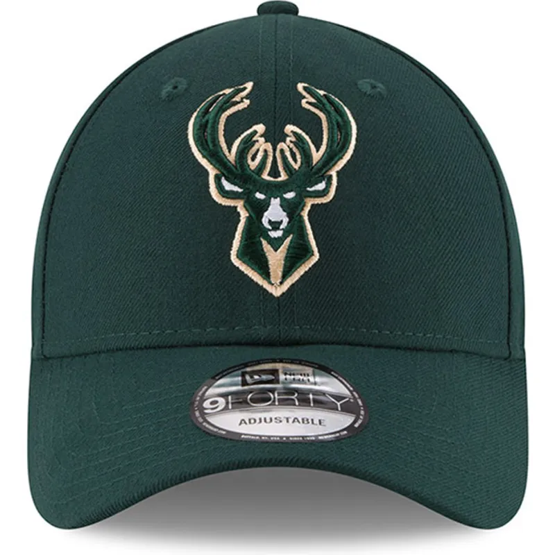kape-zaobljena-zelena-podesiva-traka-9forty-the-league-milwaukee-bucks-nba-new-era