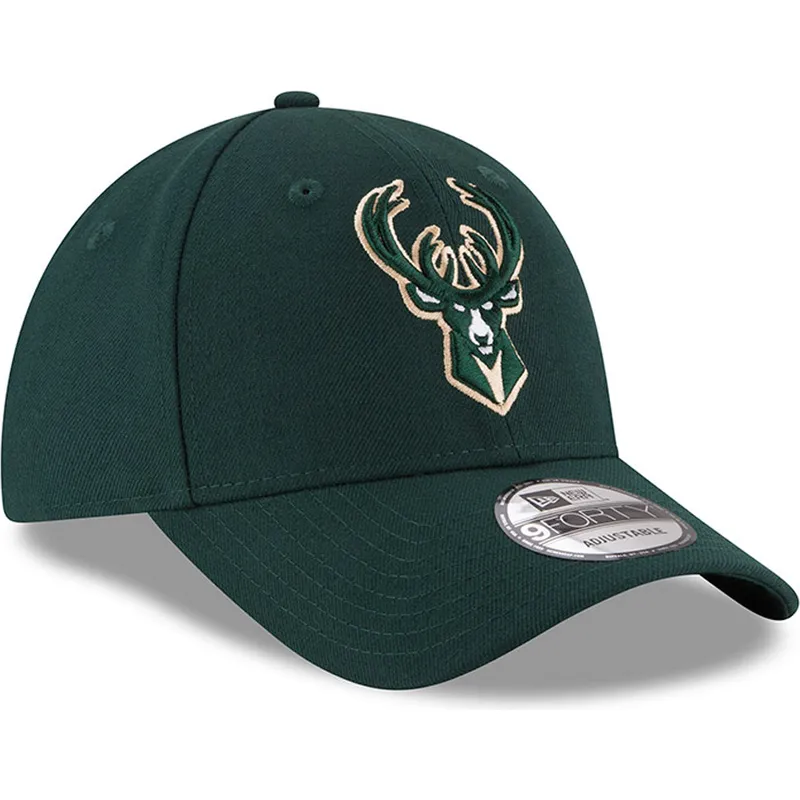 cap-zaobljena-green-adjustable-strap-9forty-the-league-milwaukee-bucks-nba-new-era