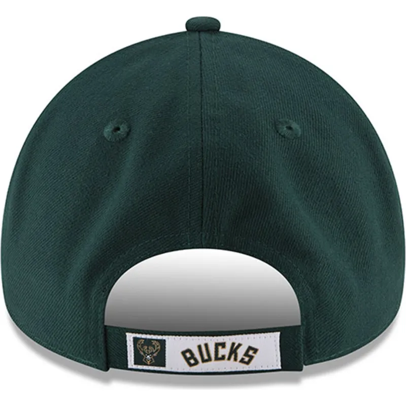 kape-zaobljena-zelena-podesiva-traka-9forty-the-league-milwaukee-bucks-nba-new-era
